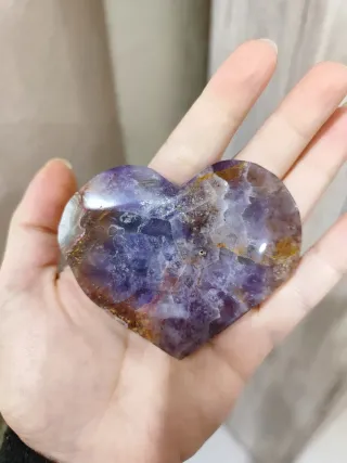 Cuore di ametista e agata cristallo pietra