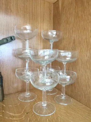 Juego de copas de cristal