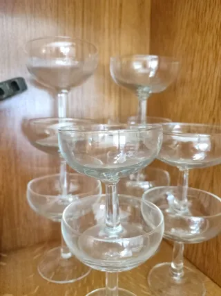 Juego de copas de cristal