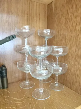 Juego de copas de cristal