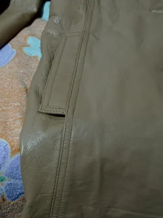 Parka de cuero F & Co marrón