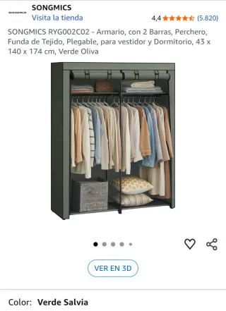 Armario de tela para almacenaje