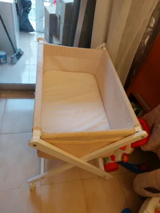 Mini Cuna Beige Rayas