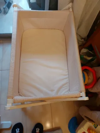 Mini Cuna Beige Rayas