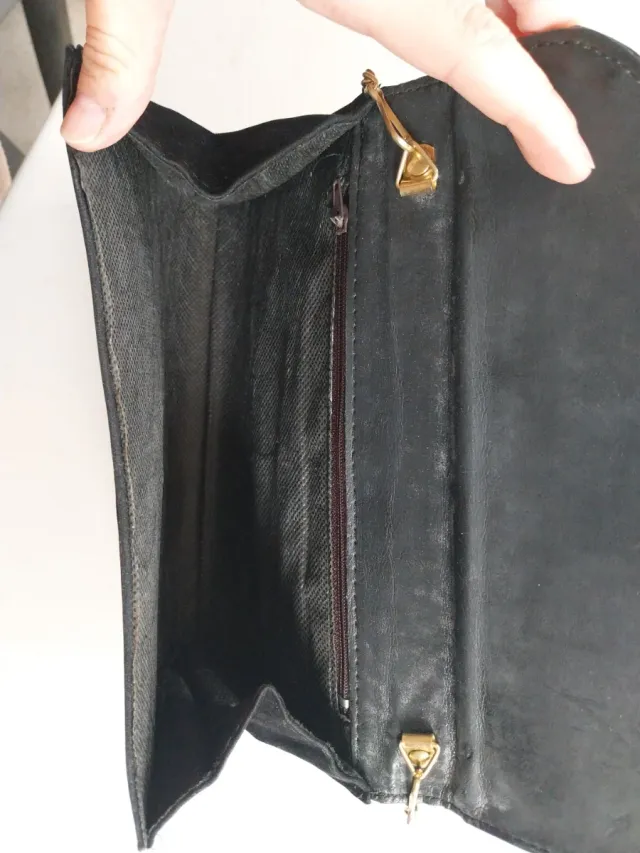 Bolso de mano vintage negro