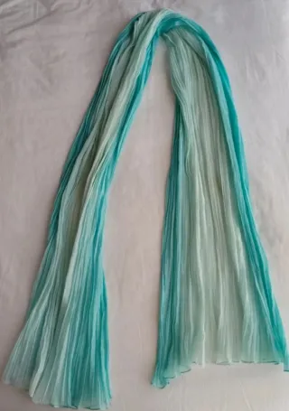 Pañuelo fular degradado turquesa