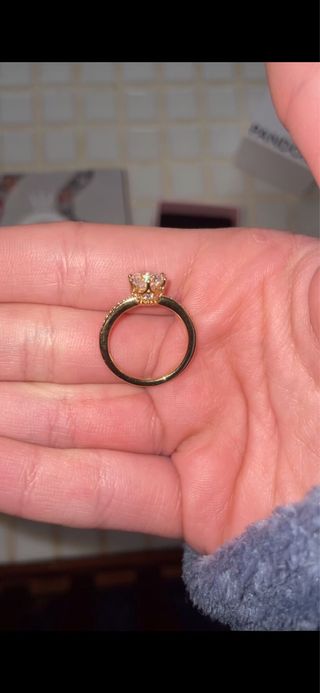 Anillo Pandora Baño Oro 18k
