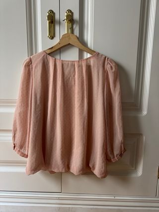 Blusa plumeti manga francesa rosa