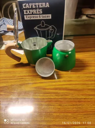 Cafetera Expreso Verde 6 Tazas