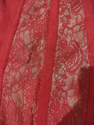 Vestido rojo fiesta encaje licra