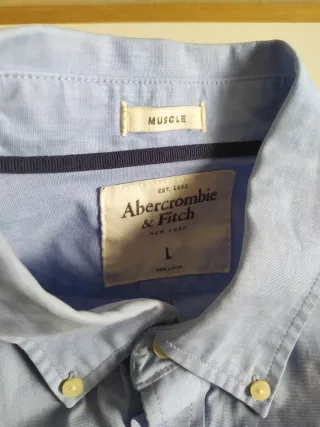 Camisa Abercrombie & Fitch gris hombre