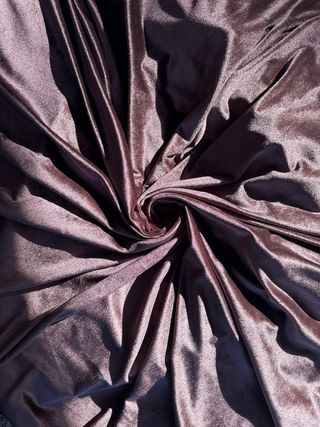 Tessuto Velluto Stretch Marrone