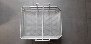 Carrello portadocumenti bianco in metallo