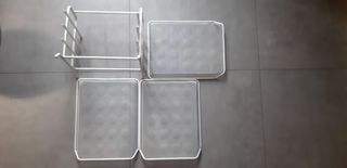 Carrello portadocumenti bianco in metallo