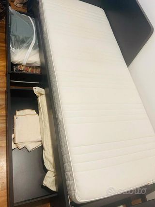 Letto Divano Flekke Ikea Legno Nero