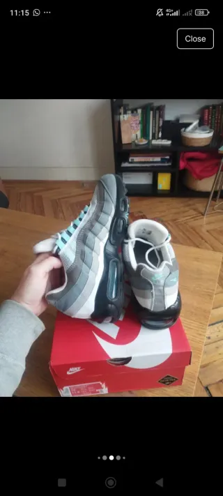 Nike Air Max 95 Gris y Turquesa