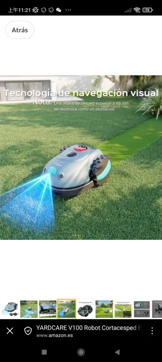 Robot Cortacésped YARDCARE V100 Eléctrico