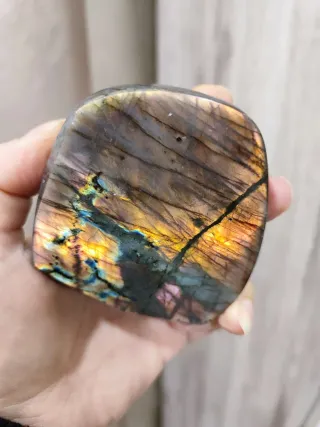 Pietra Labradorite rosa arancione