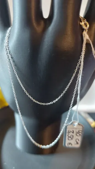 Cadena de Plata de Ley de 40cm