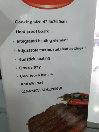 Plancha de Asar Eléctrica Maxell Power NUEVA