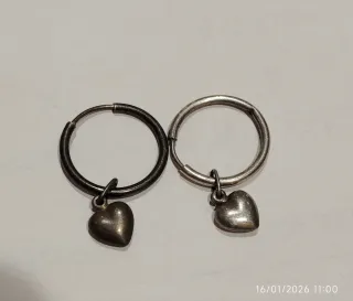 Pendientes Aro Corazón Plata