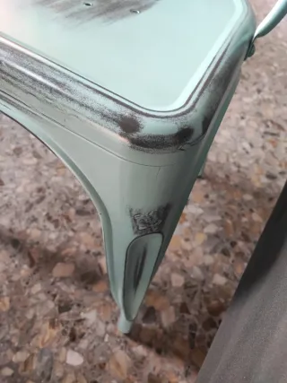 Silla Tolix Metal Teal