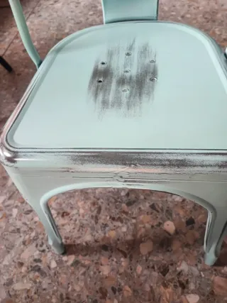 Silla Tolix Metal Teal