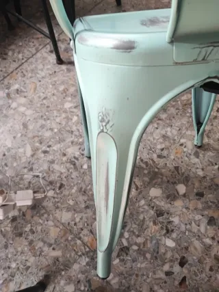 Silla Tolix Metal Teal