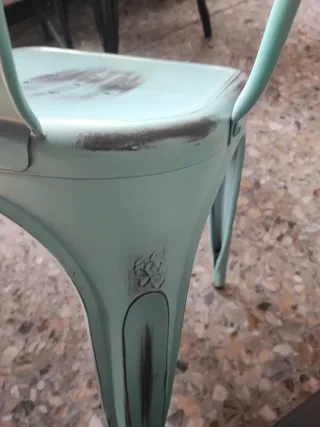 Silla Tolix Metal Teal