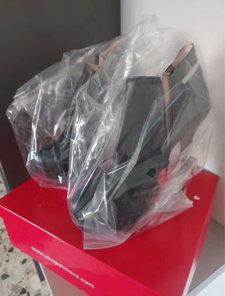 Stivaletti tacco alto plateau colore nero