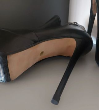 Stivaletti tacco alto plateau colore nero