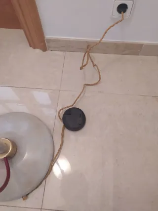 Lámpada de peu moderna metal i alabastre