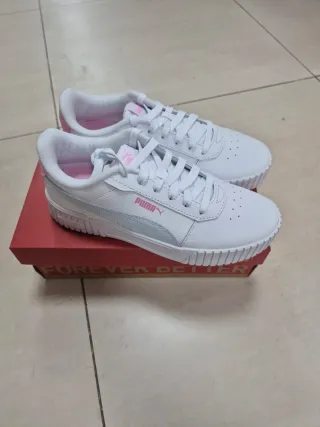 Zapatillas Puma Carina 2.0 Blancas y Rosas