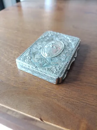 Cajita plata 800 antigua decorada