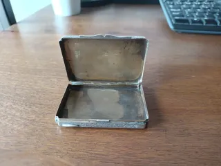 Cajita plata 800 antigua decorada