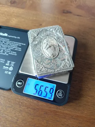 Cajita plata 800 antigua decorada