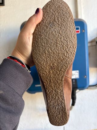 Botas de cuero marrones con cordones