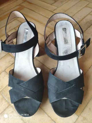 Sandalias tacón negras Primark Talla 39