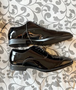 Scarpe uomo Zara vernice nere lacci 45