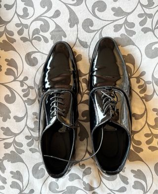 Scarpe uomo Zara vernice nere lacci 45