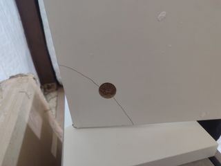 Mueble recibidor moderno piedra y blanco