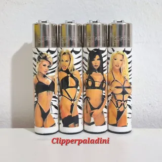 4 Accendini Clipper Donne Sexy Vintage