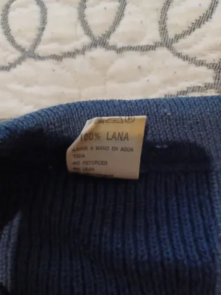 Jersey lana azul militar con parches