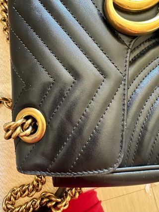 Borsa Gucci GG Marmont Nero Dorato