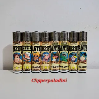 Accendini Clipper Serie Sheriff - Set 8 Pezzi