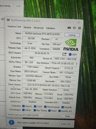 Tarjeta Gráfica MSI GeForce RTX 4070 SUPER #000755