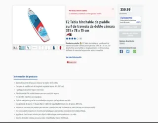 Tabla Hinchable Paddle Surf F2