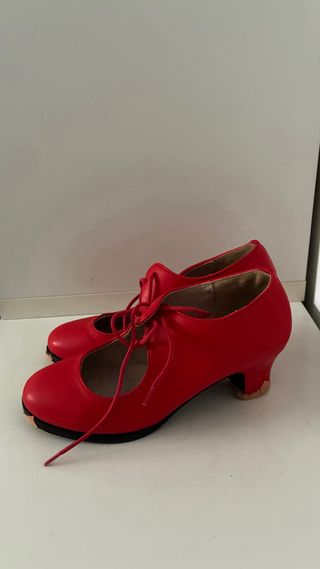 Zapatos Flamenco El Rocio Rojos