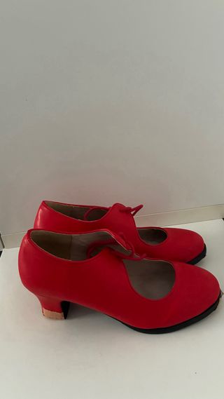 Zapatos Flamenco El Rocio Rojos