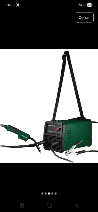 Soldador Parkside Inverter 120A Hilo Tubular